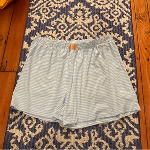 3/$25 🩵 Sierra Soft Lounge Shorts – Blue & White Stripe (Size M)